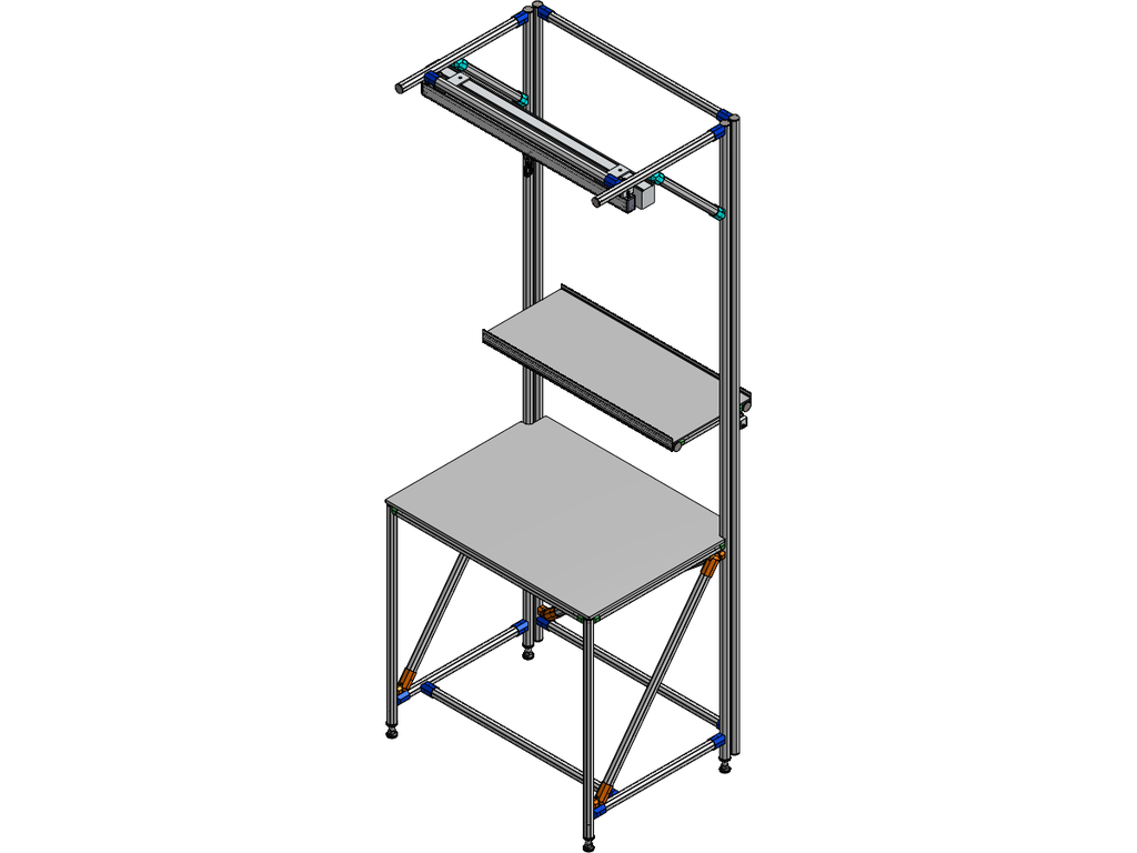 Postazione 800x750x900/2200H - accessoriata