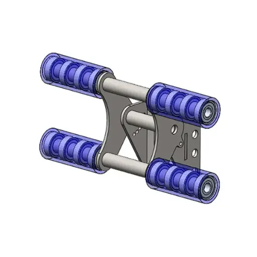 [WPR-A-0023-SS] Ganasce di serraggio articolate con 4 rulli